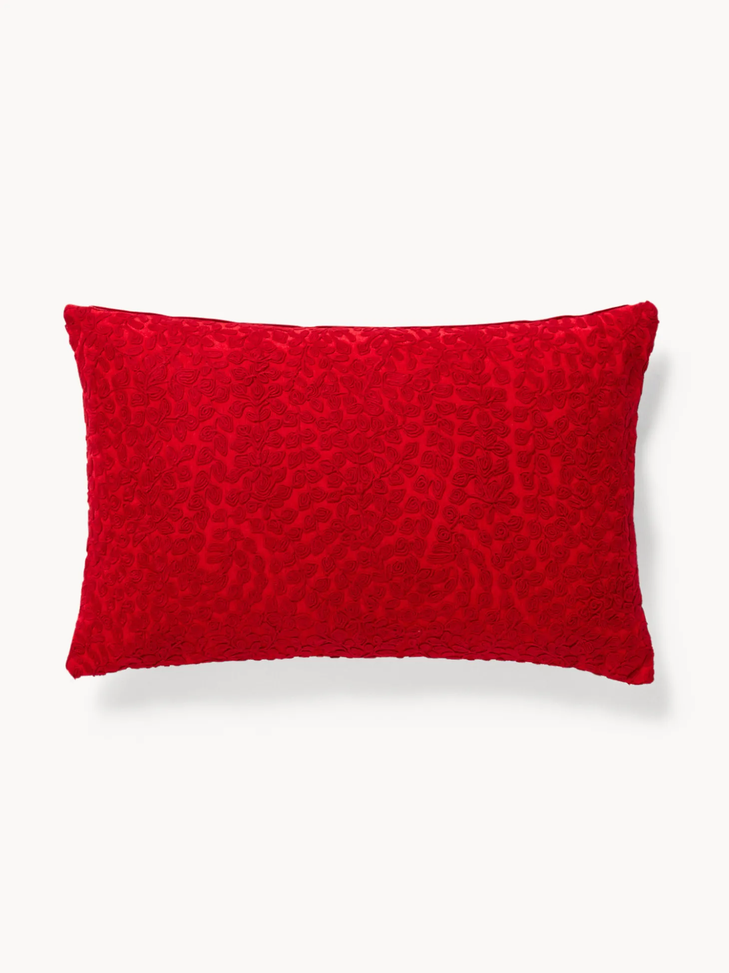 Cuscino 40x65 in ciniglia ricamata