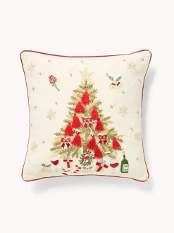 Cuscino 45x45 ricamo albero di Natale