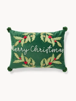 Cuscino 35x50 ricamo merry christmas