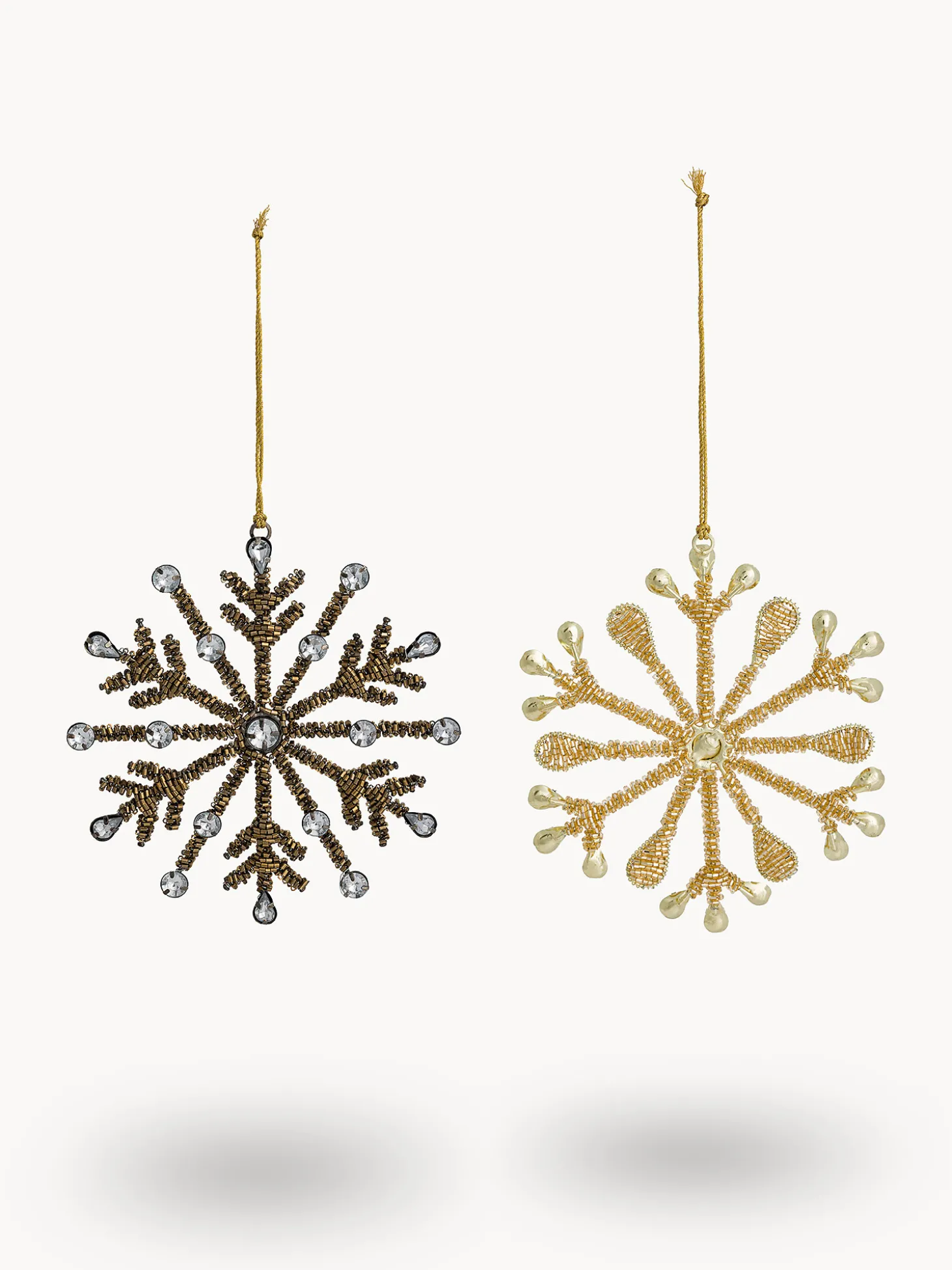 Decorazione per albero a forma di fiocco di neve in feltro