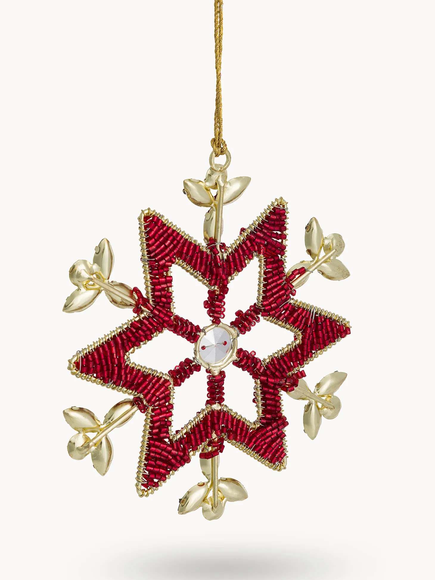 Decorazione per albero a forma di fiocco di neve in feltro