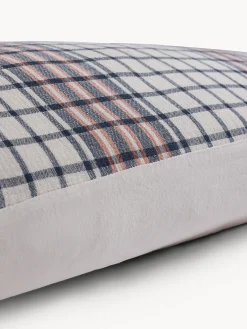 Federa in cotone lavato con lavorazione jacquard