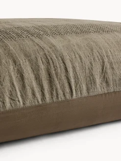 Federa in puro cotone lavato con lavorazione waffle