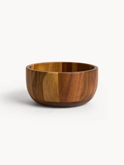Insalatiera in legno di acacia con logo laser
