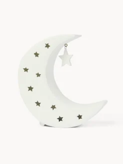 Lampada a led in porcellana a forma di luna