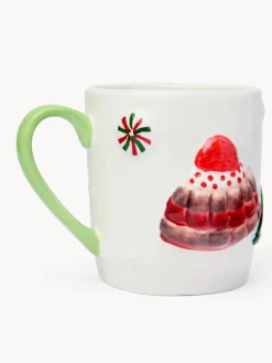 Mug in ceramica con gingerbread in rilievo