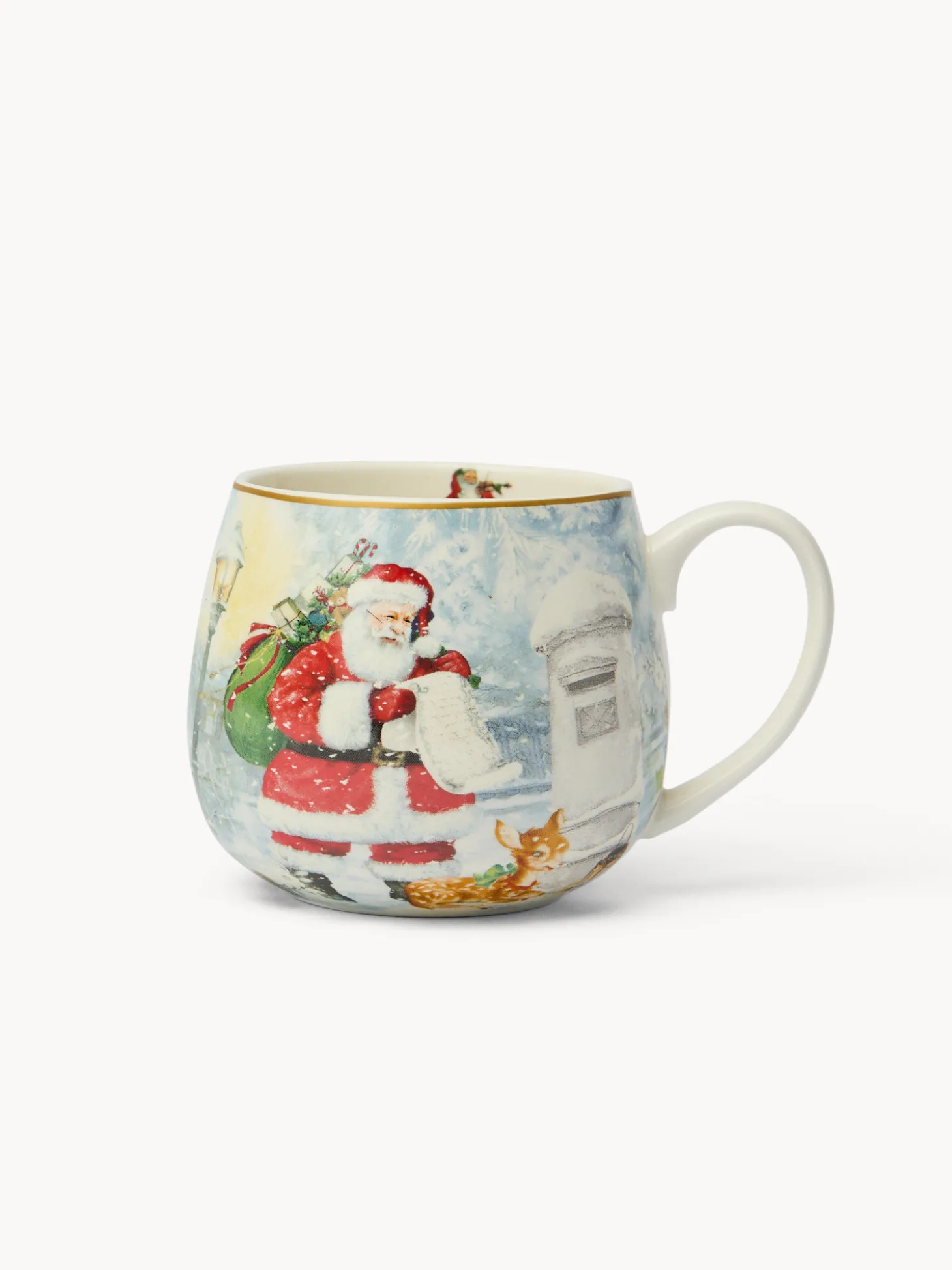 Mug in new bone china Babbo Natale vintage