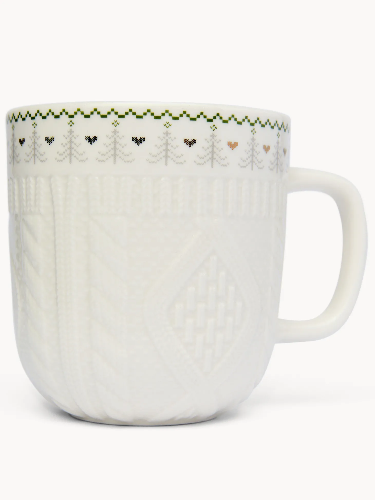 Mug in new bone china decoro crochet