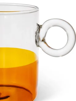 Mug vetro borosilicato ambra