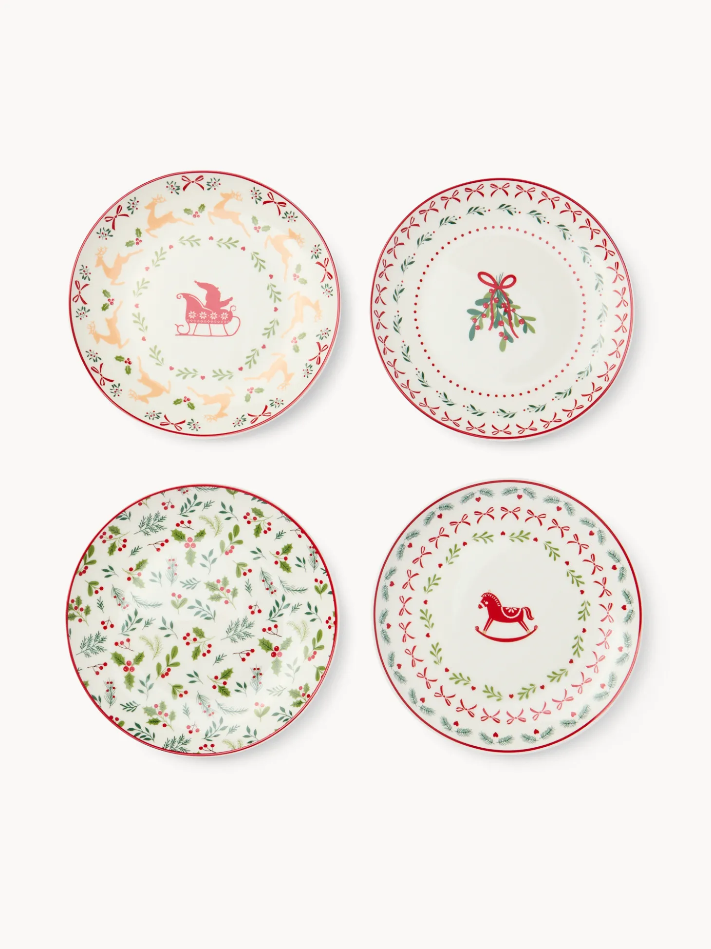Piattini pane in new bone china decoro crochet
