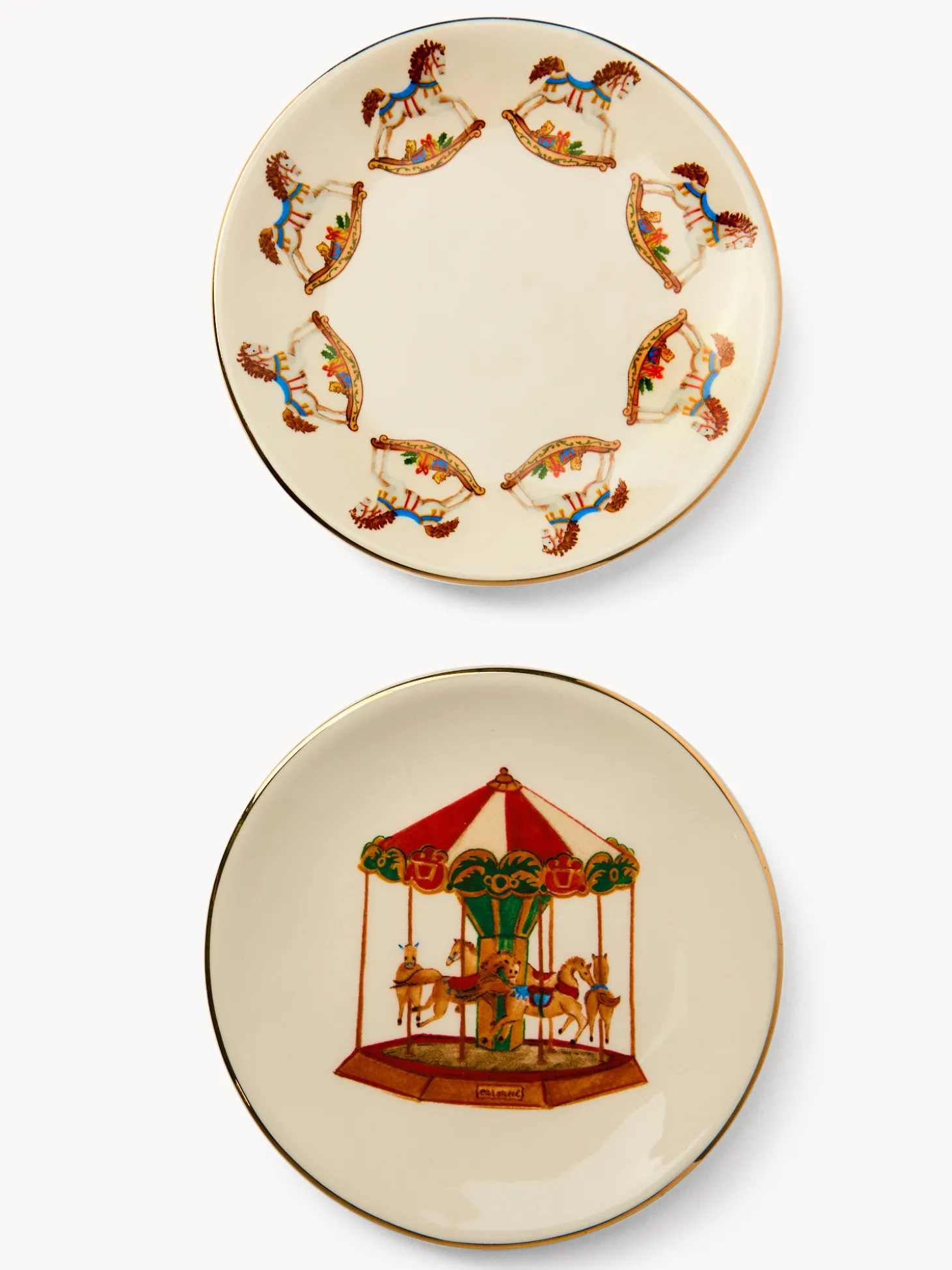 Piattini pane in stoneware decorato