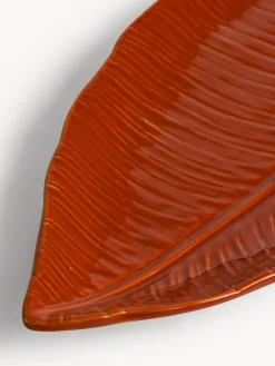 Piattino in stoneware a forma di foglia