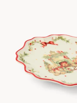 Piattino pane in porcellana Natale vintage