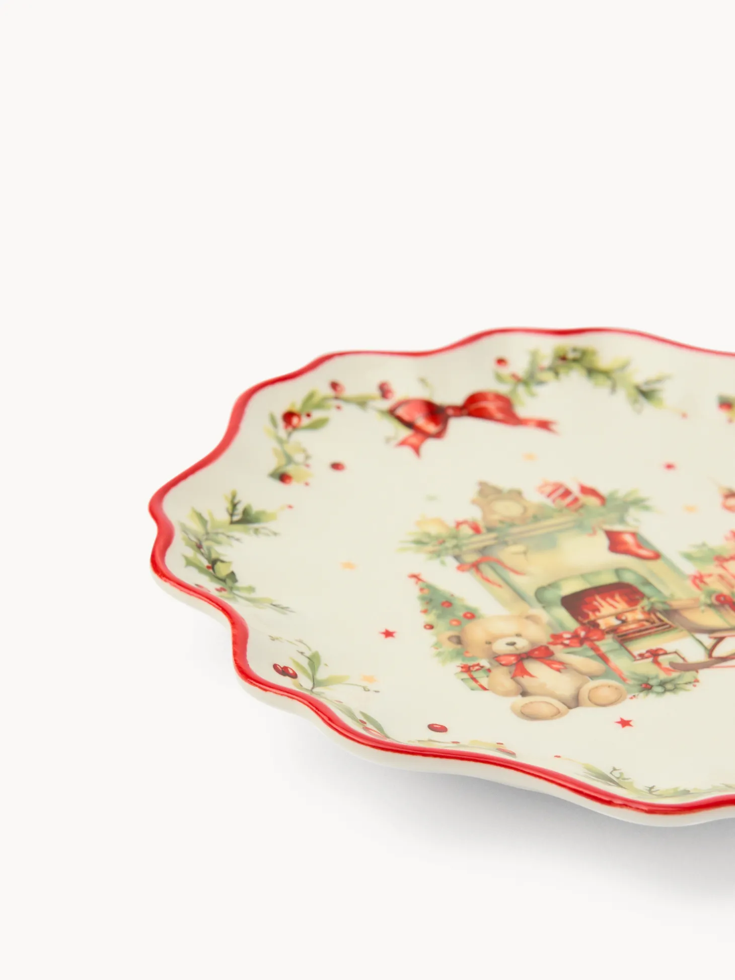 Piattino pane in porcellana Natale vintage