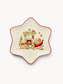 Piattino stella in porcellana Natale vintage