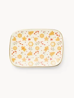 Piatto da portata in stoneware motivo gingerbread