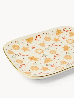Piatto da portata in stoneware motivo gingerbread