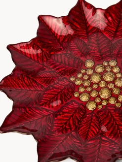 Piatto da portata in vetro a stella di Natale