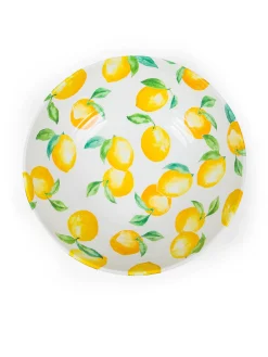 Piatto fondo melammina motivo limoni