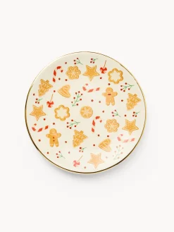 Piatto pane in stoneware motivo gingerbread