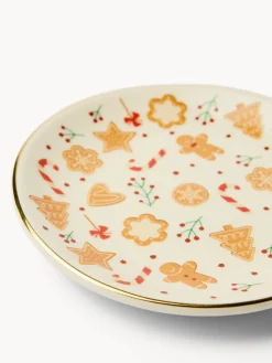 Piatto pane in stoneware motivo gingerbread
