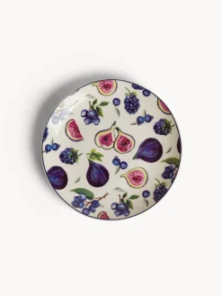 Piatto pane new bone china motivo fichi