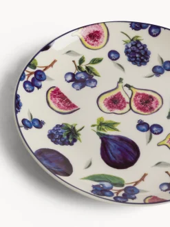 Piatto pane new bone china motivo fichi
