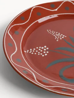 Piatto piano Austin ceramica stoneware dipinta a mano