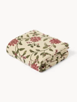 Plaid in garza di cotone stampa artigianale