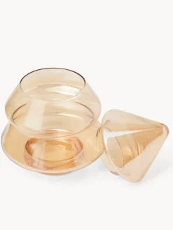Porta dolci in vetro spruzzato ad albero