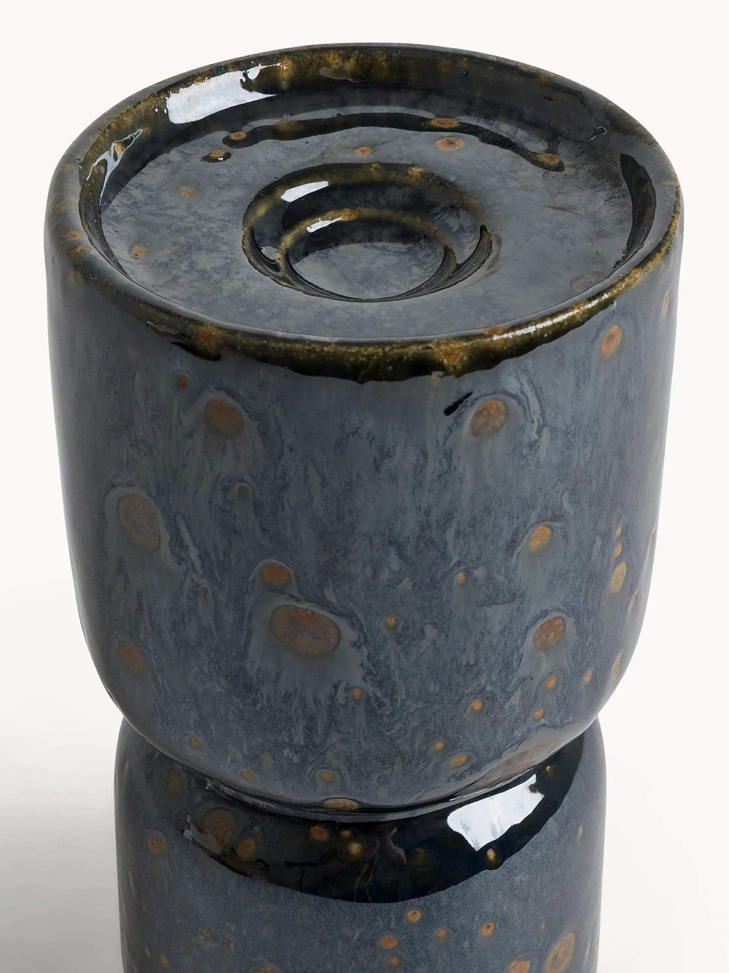 Portacandele in ceramica artigianale vietnamita