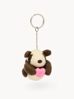Portachiavi in feltro a panda
