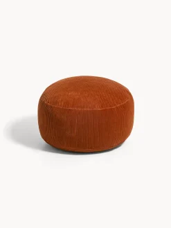 Pouf in velluto a costine