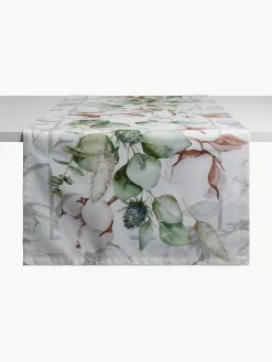 Runner in drill di cotone Fiori di cotone by Tessitura Randi