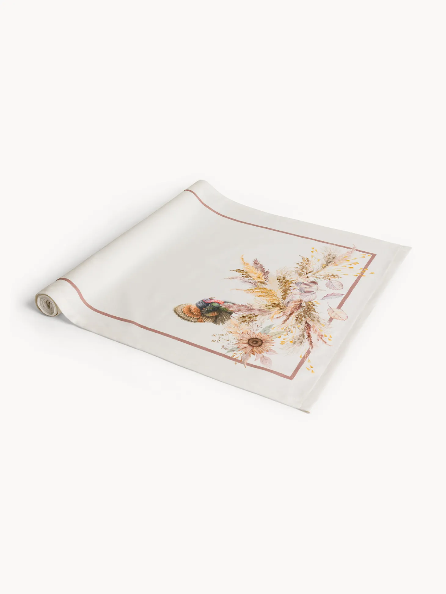Runner Pampas by Tessitura Randi in drill di puro cotone stampato