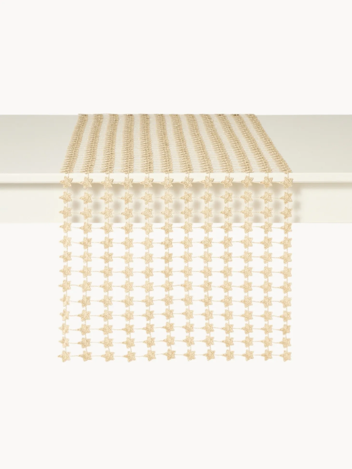Runner traforato in lurex dorato