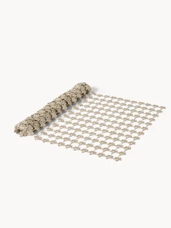 Runner traforato in lurex argento