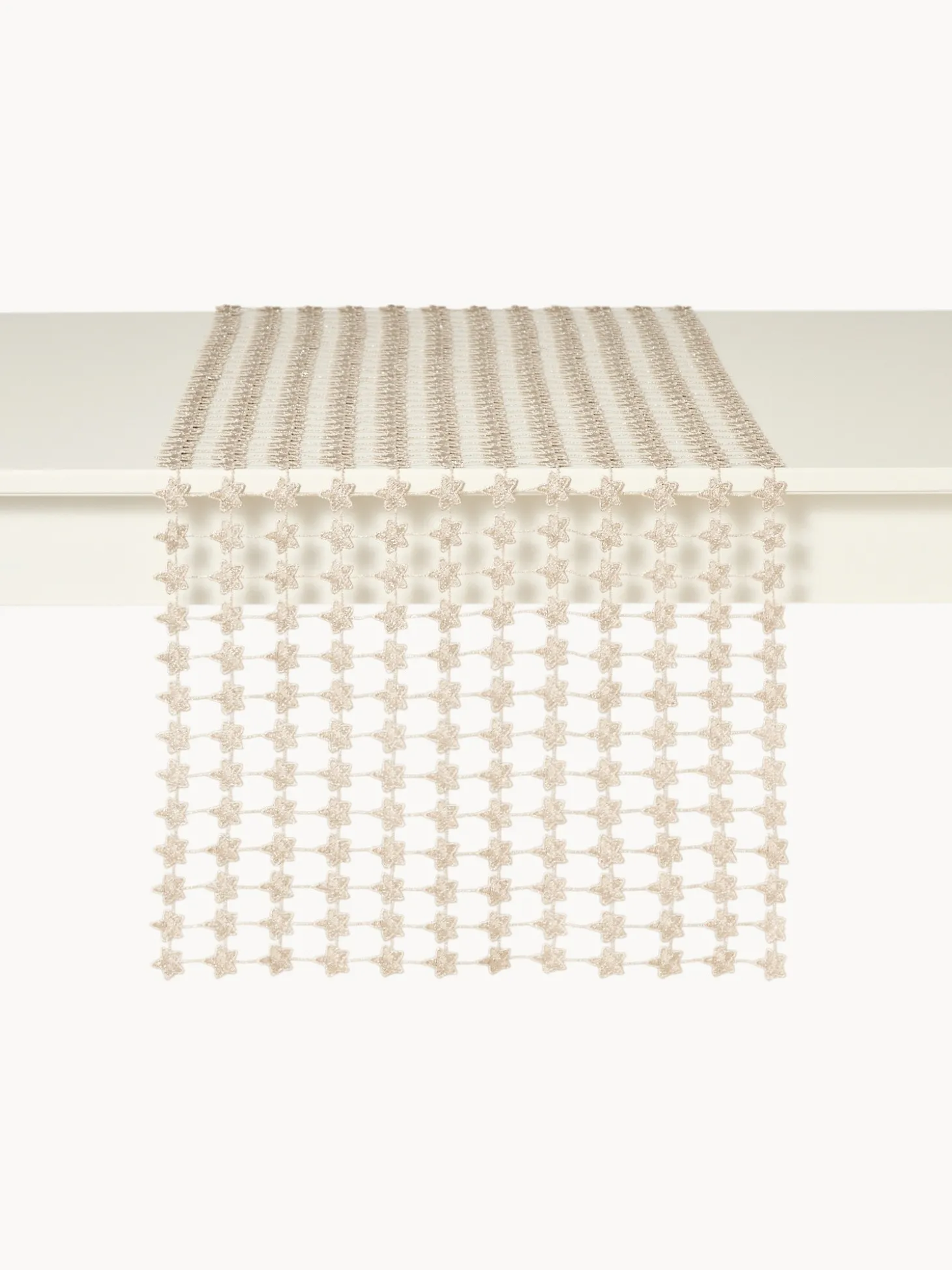 Runner traforato in lurex argento