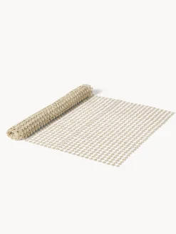 Runner traforato in lurex champagne