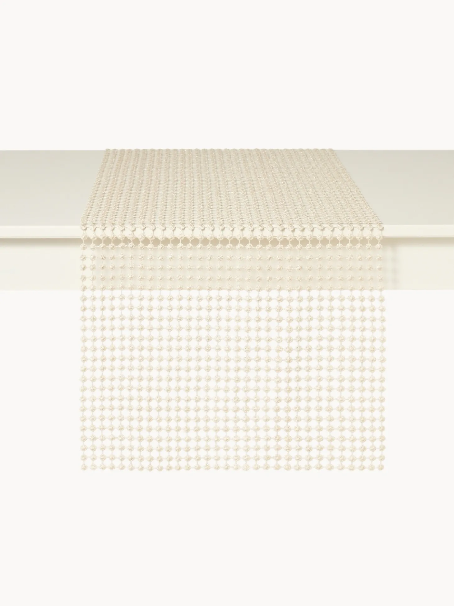 Runner traforato in lurex champagne