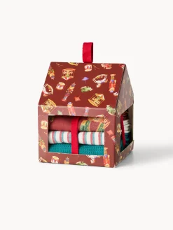 Scatola regalo con set di 3 strofinacci