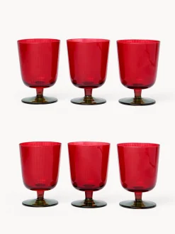 Set 6 calici bassi in vetro spruzzato