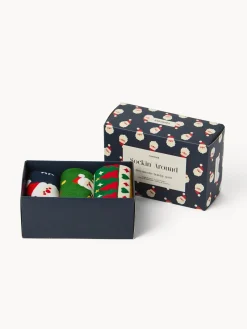 Set 3 calzini natalizi con box regalo