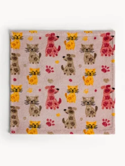 Set 2 lavette in cotone velour stampa animaletti