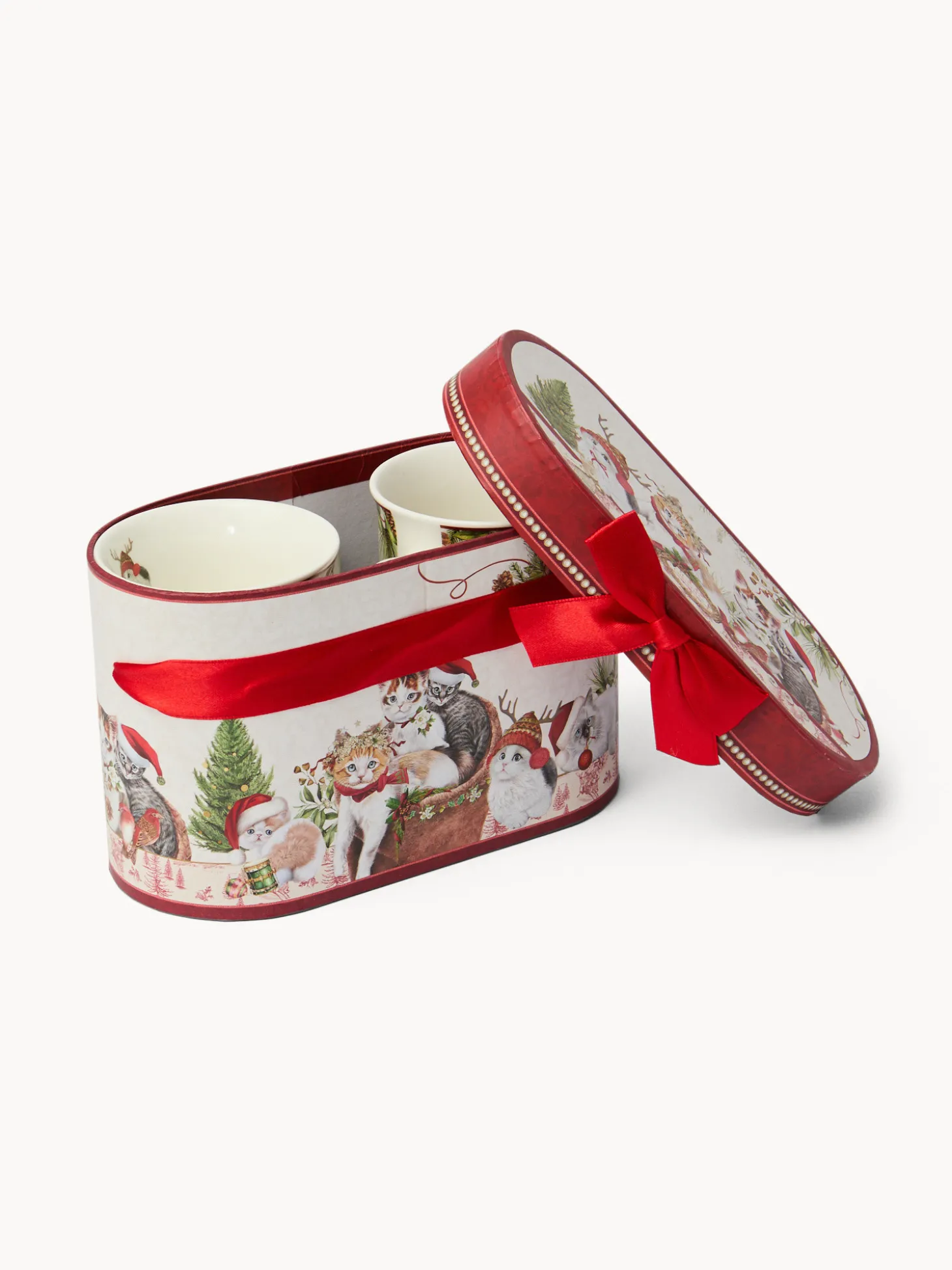 Set 2 mug in new bone china gattini vintage