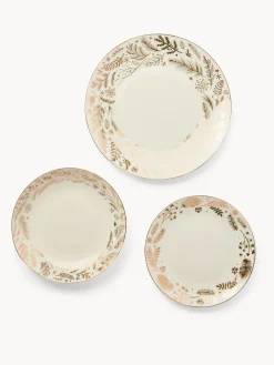 Set 18 piatti new bone china decoro foliage
