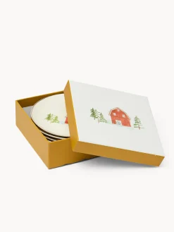 Set 6 piattini pane new bone china decorati