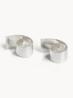 Set 2 portatovaglioli in silver plated
