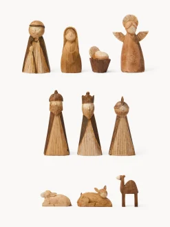 Set 11 soggetti natività in legno