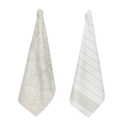 Set 2 strofinacci misto cotone motivo fortuny